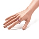 Кольцо на палец из бисера из смешанных натуральных и синтетических камней RJEW-JR00439-4