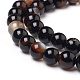Chapelets de perles perles en agate noire naturelle G-L555-04-6mm-2