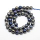 Electroplate Natural Labradorite Beads Strands G-L150-8mm-01-3