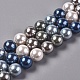 Electroplated Shell Beads Strands BSHE-G021-01D-1