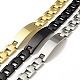 304 bracelet chaînes à maillons solides empilables en acier inoxydable BJEW-G649-14-2