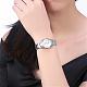 カップルの腕時計  女性用ステンレススチール防水クォーツ腕時計  合金の腕時計ヘッド付き  ホワイト  プラチナ  190x10~19mm WACH-BB19199-02-8