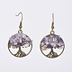 Natural Mixed Gemstone Dangle Earrings EJEW-JE02658-2