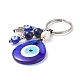 Porte-clés en lapis-lazuli naturel et perles d'eau douce KEYC-JKC00365-01-3