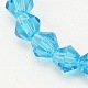 Half-Handmade Transparent Glass Beads Strands X-GB6mmC19-1