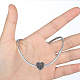 925 thai-argento cava cuore European Beads STER-FF0001-029-2
