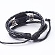 PU Leather Cord Multi-strand Bracelets BJEW-E341-11-AS-3