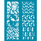 シルクスクリーン印刷ステンシル  木に塗るため  DIYデコレーションTシャツ生地  夏のテーマ模様  100x127mm DIY-WH0341-156-1