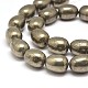 Teardrop Natural Pyrite Beads Strands G-I126-29-20x15mm-3