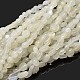 Perlas de pepitas de piedra de luna blanca natural hebras G-J335-45-1