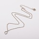 Mixed Letters Platinum Alloy Initial Pendant Necklaces NJEW-JN00900-M-2