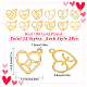 SUNNYCLUE 1 Box 24Pcs 12 Style Real 18K Gold Plated Constellation Charms Bulk Zodiac Charm Zodiac Sign Heart Lucky Amulet Laser Cut Charm for Jewelry Making Charms DIY Bracelet Necklace Earring Craft STAS-SC0004-87G-2