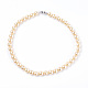 Collares de abalorios de concha de perla NJEW-I224-A-2