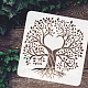 Fingerinspire coeur arbre de vie peinture pochoir 11.8x11.8 pouce en forme de coeur creux arbre de vie dessin modèle plante arbre décoration pochoir bricolage artisanat pour peinture sur mur meubles en bois DIY-WH0391-0355-3