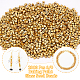 Nbeads environ 2000 pcs de perles de rocaille cube dorées SEED-NB0001-84-4