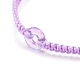 Bracelet beignet en perles de verre tressées BJEW-JB07858-02-3