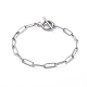 304 bracelets chaîne en acier inoxydable avec trombone BJEW-JB04967-1