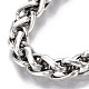 Men's Alloy Wheat Chain Bracelets X-BJEW-T014-05AS-4