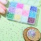 12300 pièces 12 couleurs perles de clairon rondes en verre imitation oeil de chat GLAA-CJ0002-18-6