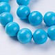 Chapelets de perles en turquoise synthétique G-E456-44-16mm-3