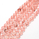 Chapelets de perles cerise quartz en verre G-UK0019-01L-1