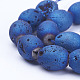 Chapelets de perles en agate de géode naturelle druzy électrolytique G-P250-12x14mm-02-1
