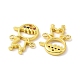 Real 18K Gold Plated Brass Micro Pave Cubic Zirconia Connector Charms KK-L209-058G-02-2