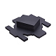 クラフト紙引き出しボックス  折りたたみボックス  引き出しボックス  長方形  ブラック  8.3x8.3x3.2cm  20個/セット CON-YW0001-03A-B-3