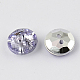 Botones redondos planos del diamante artificial de acrílico de Taiwán de 2-agujero BUTT-F015-18mm-20-2