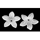 Perles transparentes mates de fleurs en acrylique X-PAB1936Y-10-1