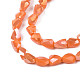 Chapelets de perles en verre opaque de couleur unie EGLA-N002-24-B02-3