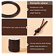 FINGERINSPIRE PU Imitation Leather Cord (Coconut Brown WL-WH0003-15A-01-4