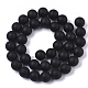 Pietra naturale nero fili di perle G-R193-01-10mm-2