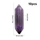 SUNNYCLUE 1 Box 10Pcs Amethyst Crystal Points Hexagonal Quartz Healing Chakra Faceted Gemstone Pointed Bullet Stones Wands Carved for Jewelry Making DIY Necklace Riki Balancing Meditation G-SC0001-60-2