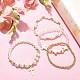 4 pièces 4 styles de perles de coquillage et de perles de verre ensemble de bracelets extensibles BJEW-TA00327-4