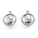 Brass Pave Clear Cubic Zirconia Charms KK-L207-017P-2