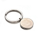 Flat Round 304 Stainless Steel Shell Keychain KEYC-L009-01-2