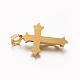 Thème de pâques nouveau cadeau 201 pendentifs croix crucifix en acier inoxydable STAS-F010-63G-3