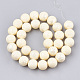Electroplate Shell Pearl Beads Strands SHEL-T005-10-M-3