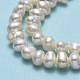 Fili di perle di perle d'acqua dolce coltivate naturali PEAR-F018-03A-4