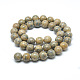 Ronds de perles de pierres précieuses de jaspe de peau jaune léopard naturel G-J302-12-12mm-3