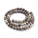 Natural Gemstone Beads Strands G-D062-6mm-1-2