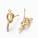Brass Stud Earring Findings KK-R117-060-NF-2