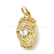 Латунные микро проложить кубического циркония подвески KK-V007-009G-02