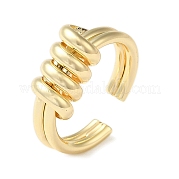 Brass Open Cuff Ring RJEW-C037-03G