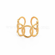 Placage ionique (ip) 304 anneau de manchette ouvert ovale à emboîtement en acier inoxydable RJEW-S405-147G