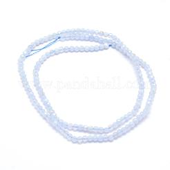 Chapelets de perles en agate avec dentelle bleue naturelle&nbsp;G-E411-12-2mm