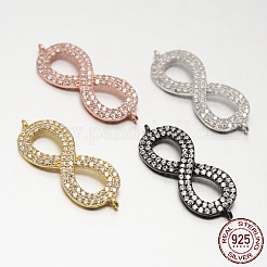 Бесконечность 925 стерлингового серебра микро проложить куб соединения циркония&nbsp;STER-F011-015