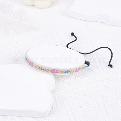 1шт. браслет из полиэстера в стиле бохо с плетеным плоским шнуром&nbsp;BJEW-LP0004-24