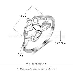 Кольца для пальцев из стерлингового серебра с цветком 925&nbsp;FS-WG1E6A3-01